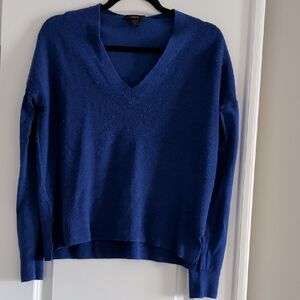 J. Crew Deep Blue V-Neck Sweater